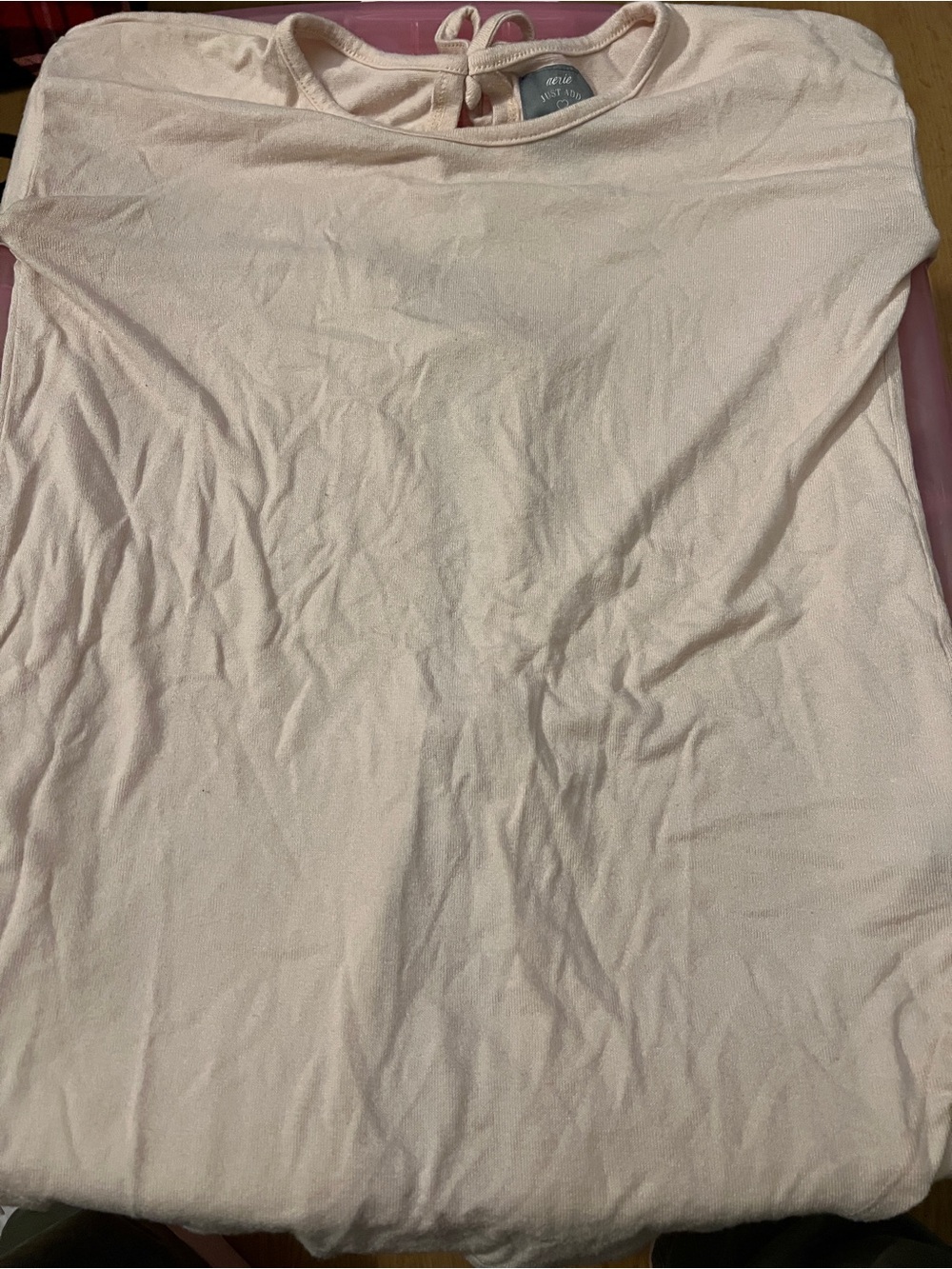 aerie Soft Pale Pink Long Sleeve with Open Back